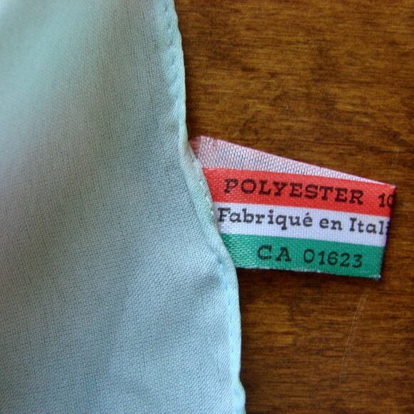 Vintage Oblong Scarf by Karina Purple Mint Green Pink Made in Italy Abstract - Picture 8 of 11